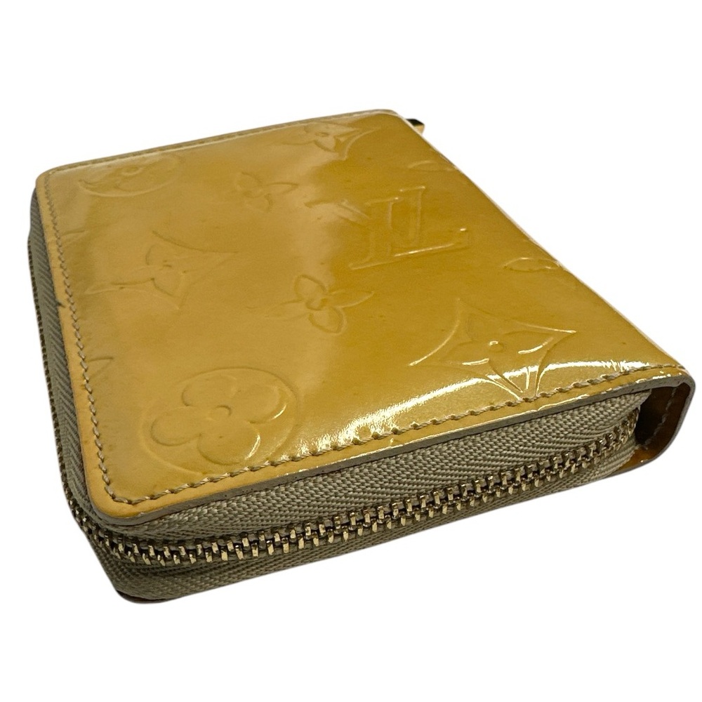 Louis Vuitton Yellow Vernis Patent Leather Bi-fold Zip Around Wallet BJ1909 - Picture 3 of 13